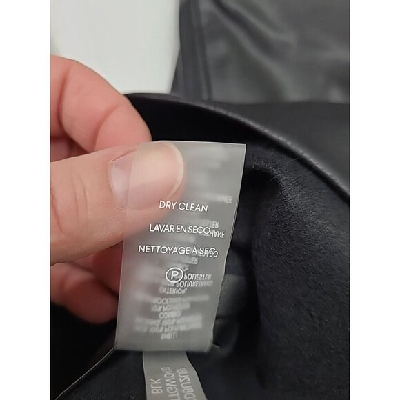 Calvin Klein Pencil Dress Women's Size 14 New with Tags Black Faux Leather - Picture 8 of 9